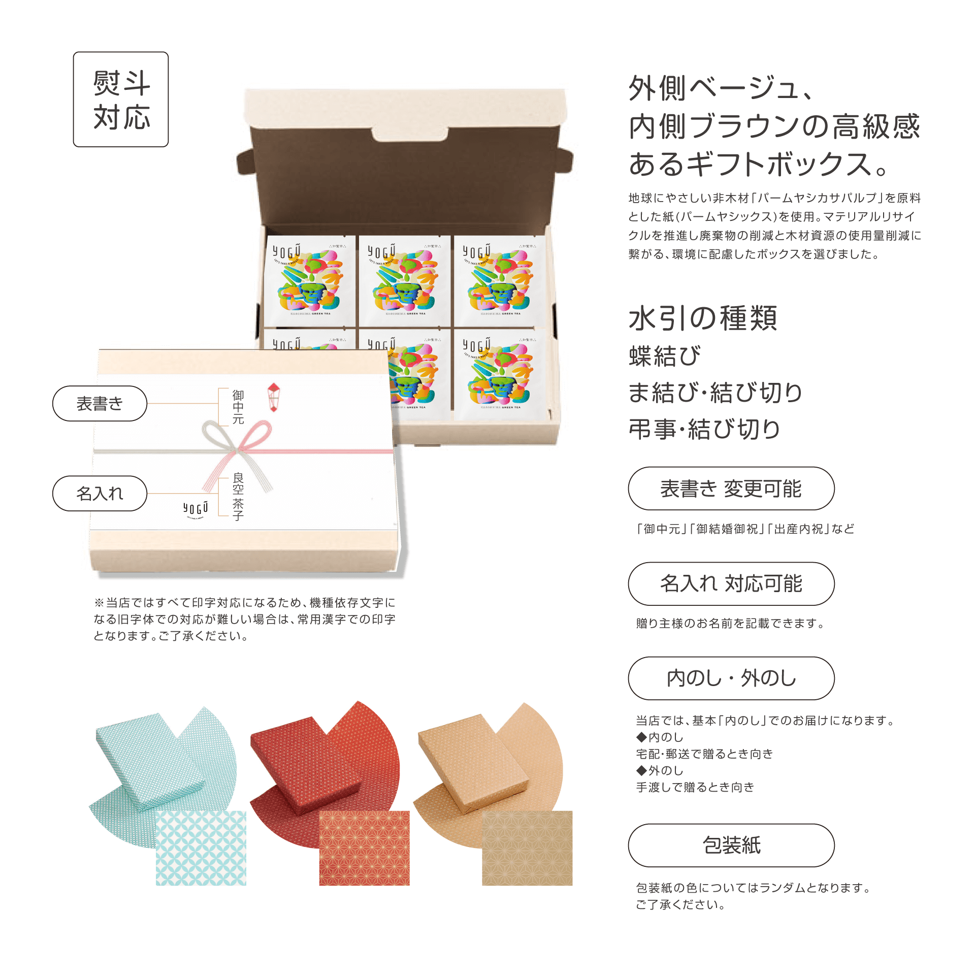 熨斗紙 (紅白 ま結び・結び切り) 【ギフト専用オプション】 - 知覧茶専門店 YOGŪ